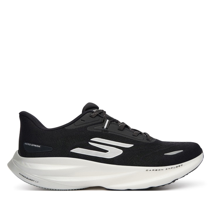 Pantofi sport barbati, Skechers, negru, tehnologie Arch Fit, Hyper Burst