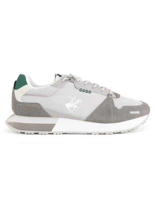 Férfi tornacipő, Beverly Hills Polo Club, természetes bőr, világosszürke, 44 EU