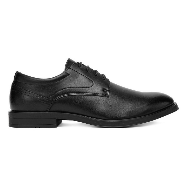 Pantofi barbat, Lanetti, negru, material textil, 44 EU