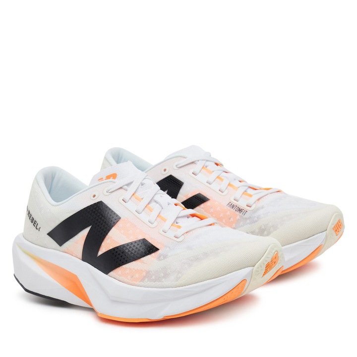 Pantofi sport barbati, New Balance, alergare, confort, alb, textil, 45.5 EU