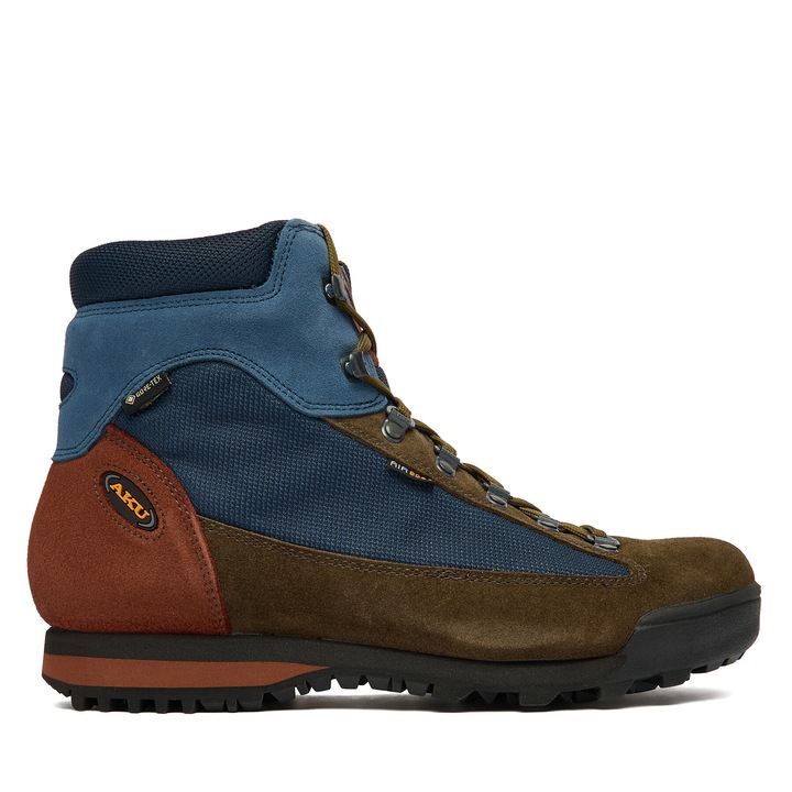 Bocanci trekking barbati Aku, piele naturala, impermeabil, multicolor