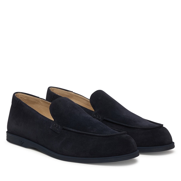 Emporio Armani termeszetes bor mokaszin, Kék