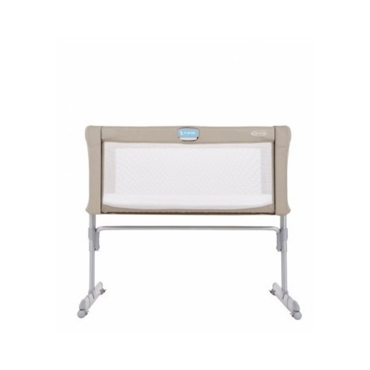 Patut bebe, Luka, Sweet2Sleep, reglabil, cu plasa de ventilatie, 63,5x19,6x96,1cm, oatmeal