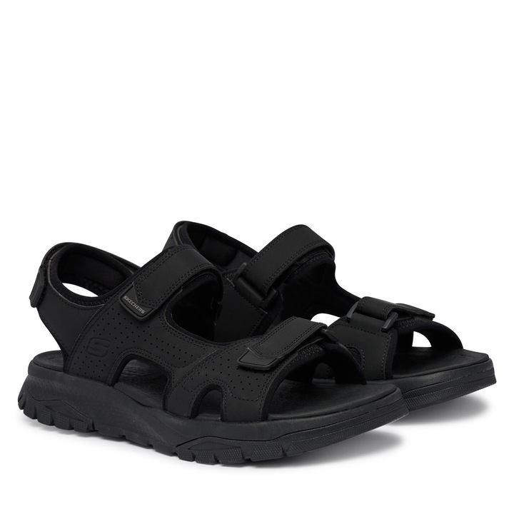 Sandale barbat Skechers piele ecologica, Negru