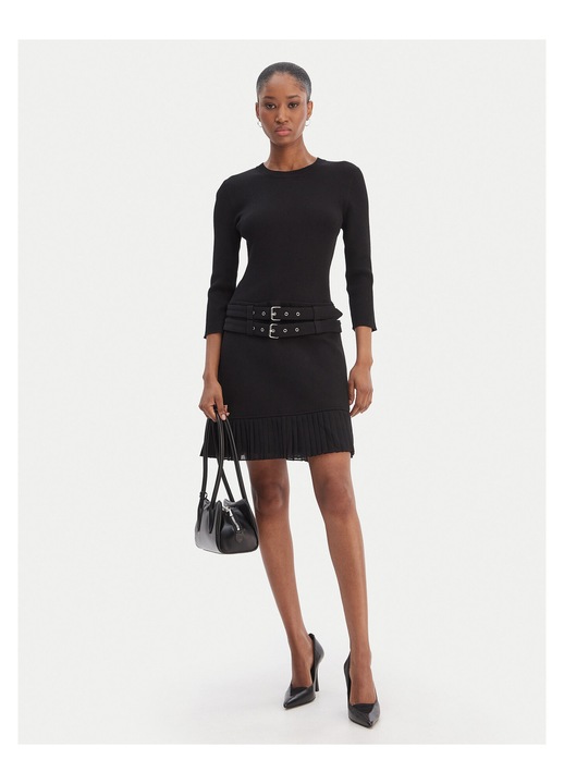 Rochie tricotata, Morgan, neagra, 72% viscoza