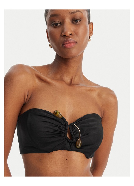 Top dama BARDOT negru, Negru