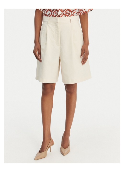 Pantaloni scurti dama, Weekend Max Mara, bumbac, ecru, 38 EU