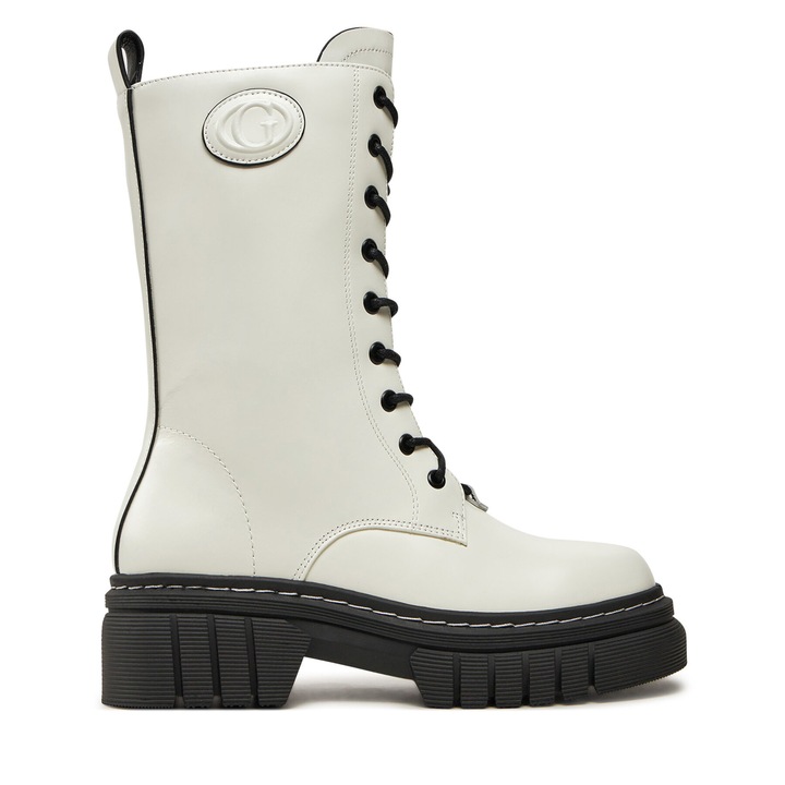 Ghete dama, Guess, piele naturala, alb, 41 EU