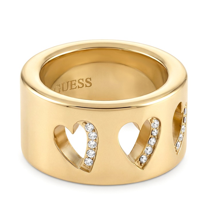 Inel pentru femei, Guess, plastic, auriu, 54