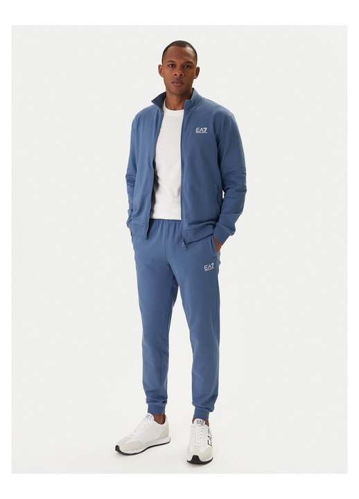 Trening barbati, EA7, bumbac, fermoar, bleumarin, S INTL