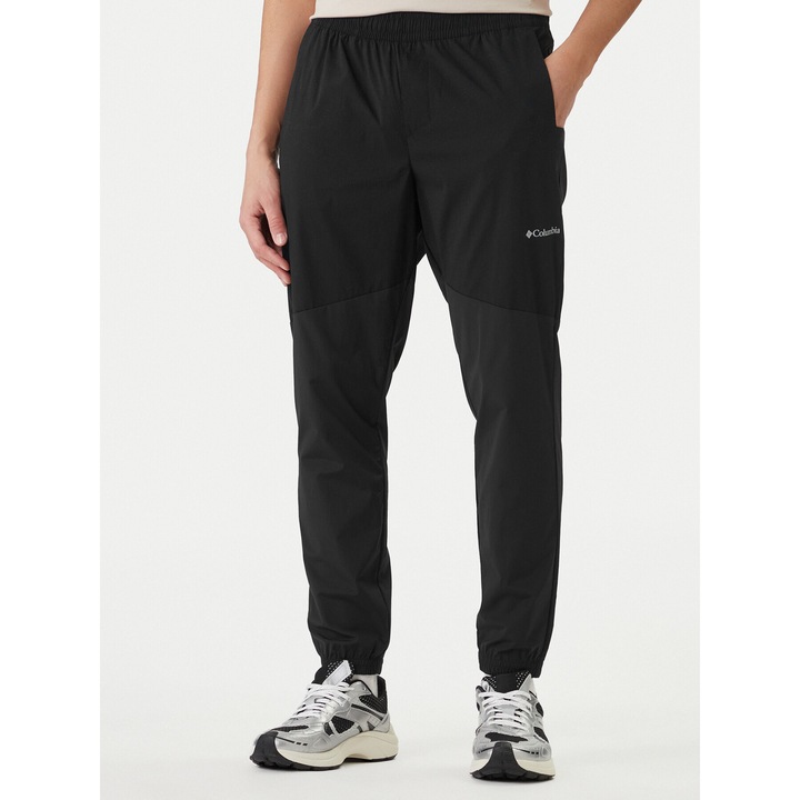 Pantaloni sport barbati, Columbia, negru, 50% nailon reciclat, 43% nailon, 7% elastan