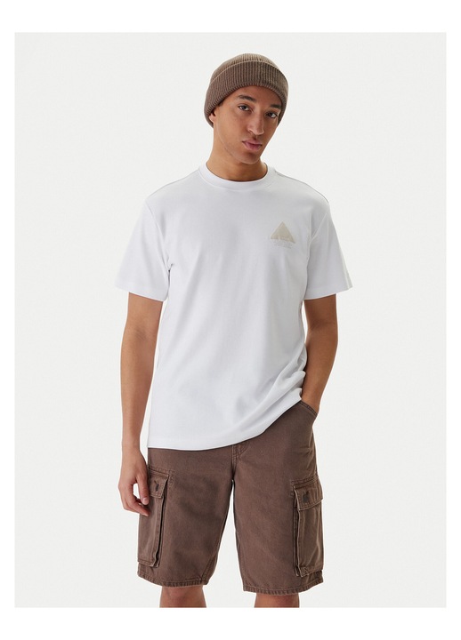 Tricou de barbati, G STAR RAW, din bumbac organic, alb