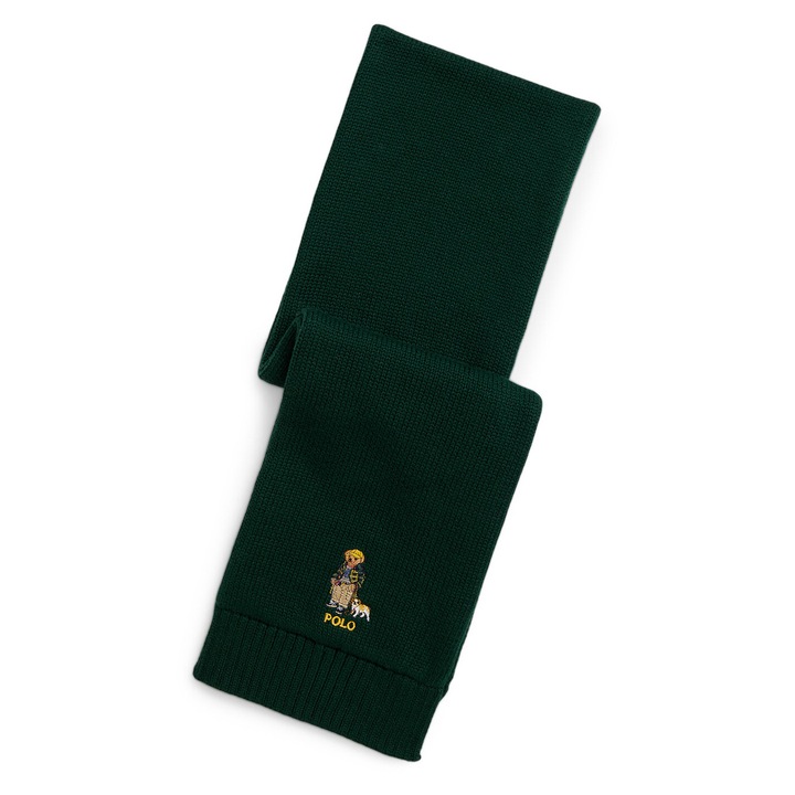 Esarfa copii, Polo Ralph Lauren, verde, L-XL