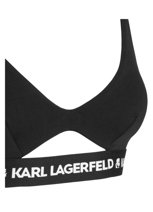 Sutien bralette Femei, Karl Lagerfeld, Negru, Lyocell