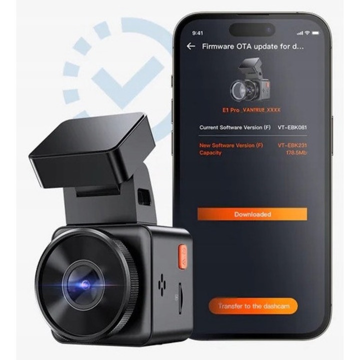 Camera auto DVR Vantrue E1 PRO, 4K, HDR, WiFi, 1TB, 158°