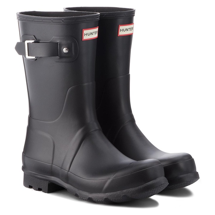 Cizme de cauciuc barbati, Hunter, impermeabile, slip-on, negru, plastic, 40-41 EU