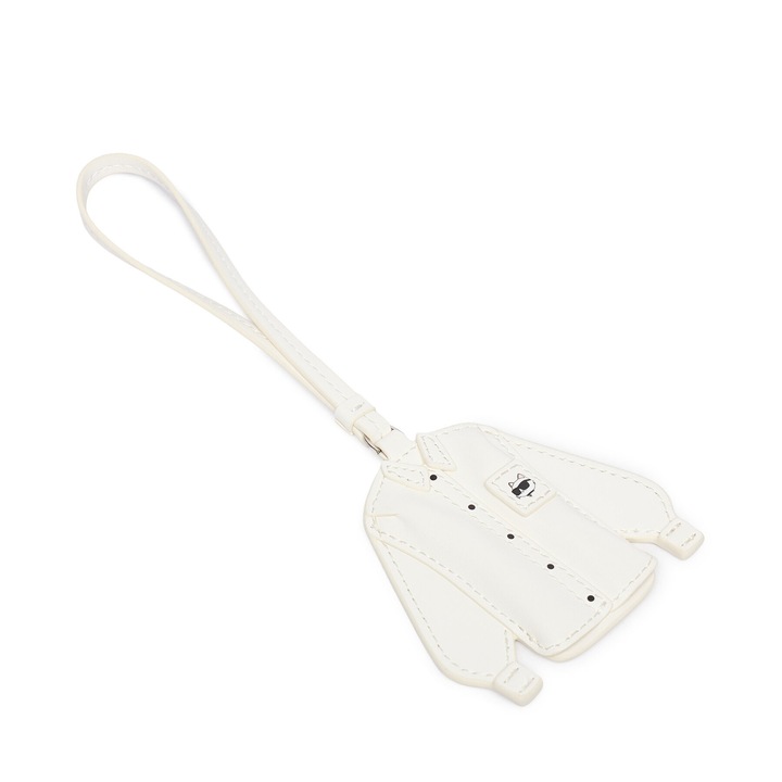 Breloc Karl Lagerfeld, alb, piele ecologica, One Size INTL