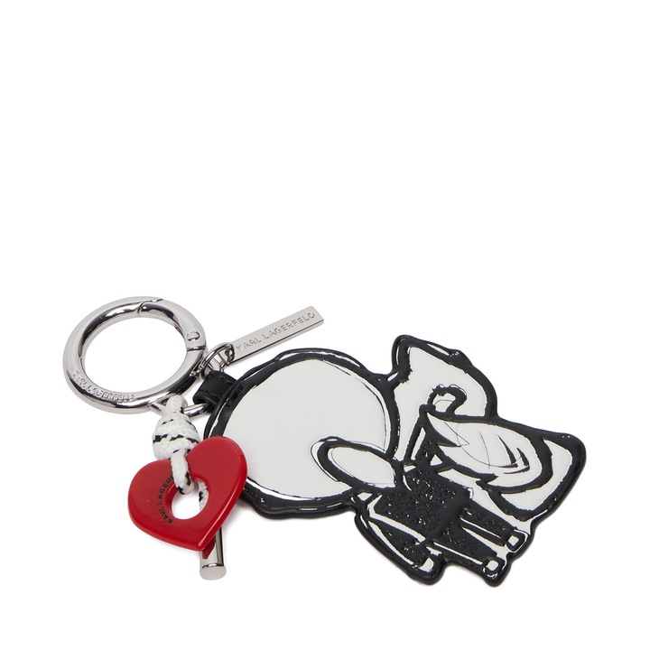 Breloc femei, Karl Lagerfeld, piele ecologica, negru, One Size INTL