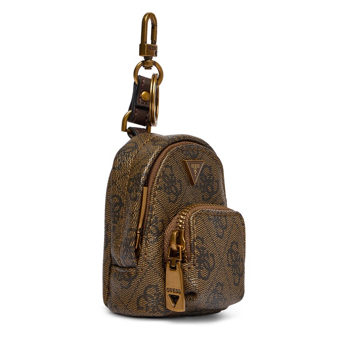 Breloc dama, Guess, piele ecologica, maro, One Size INTL