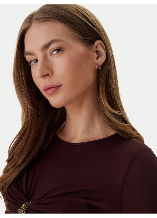 Cercei dama, Coach, plastic, roz, One Size INTL