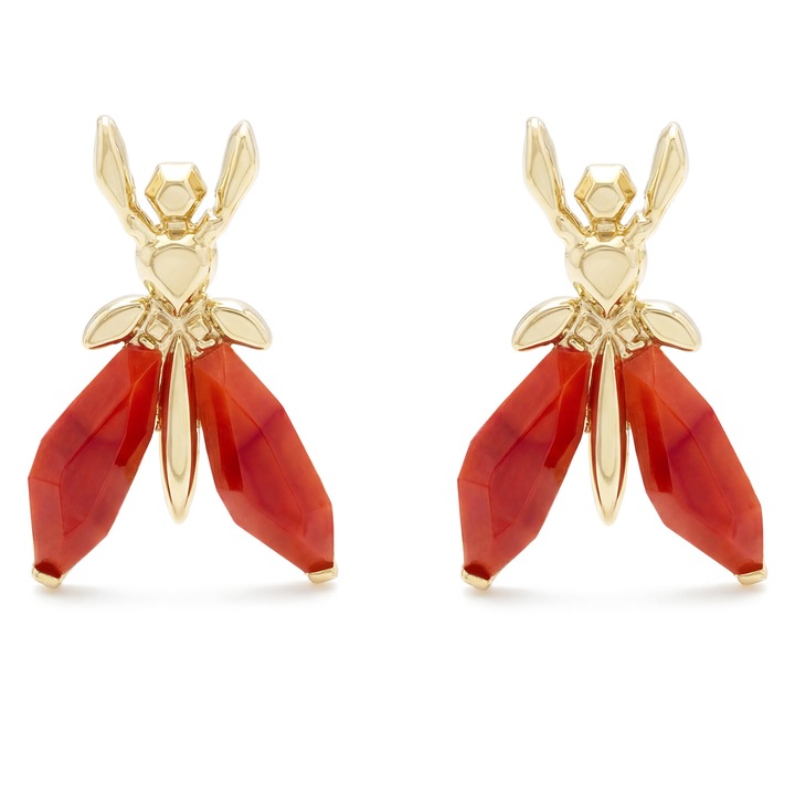 Cercei dama, Patrizia Pepe, portocaliu, plastic, One Size INTL