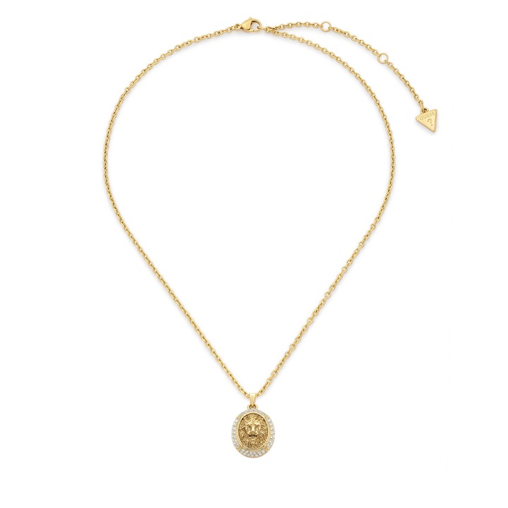 Colier dama, Guess, plastic, auriu, Marime Unica INTL