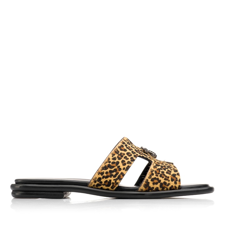 Sandale dama, Musette, BEE A259, Piele naturala, Negru/Maro