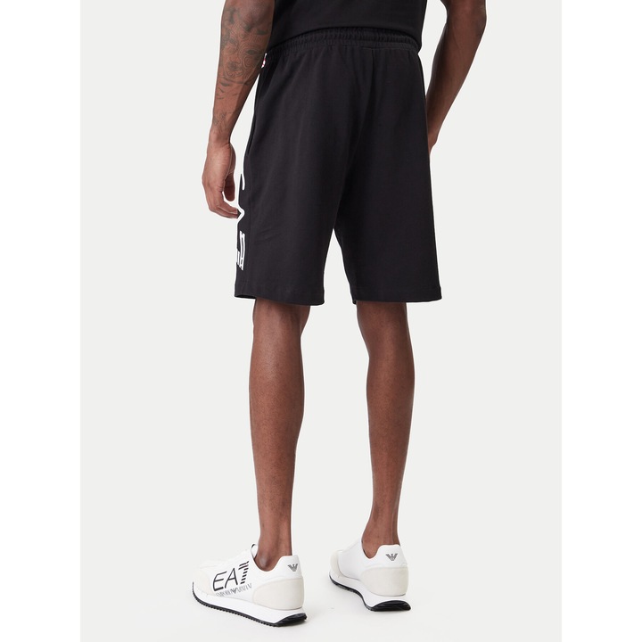 Pantaloni sport barbati, EA7, bumbac, negru