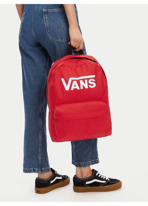 Rucsac unisex, Vans, material textil, rosu, Marime unica INTL
