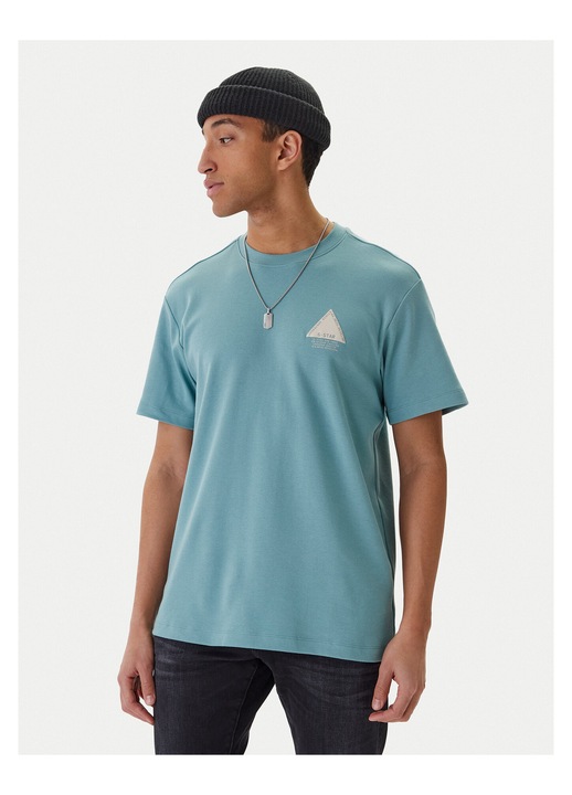 Tricou barbati, G-Star Raw, bumbac organic, albastru, Albastru