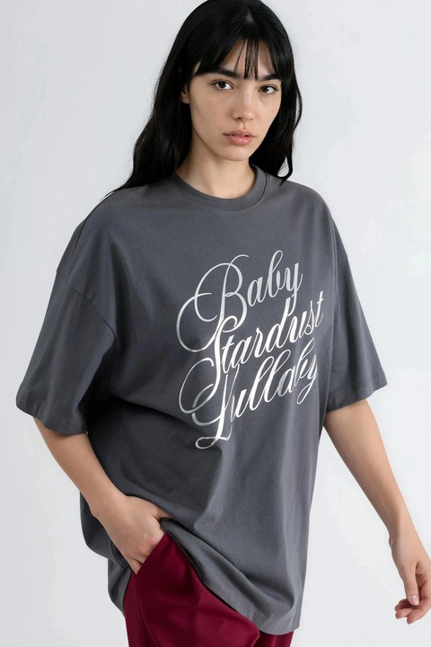 Tricou dama, Busem, Gri deschis, Jerseu