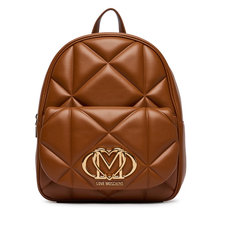 Rucsac fashion dama, Love Moschino, piele ecologica, maro, One Size INTL