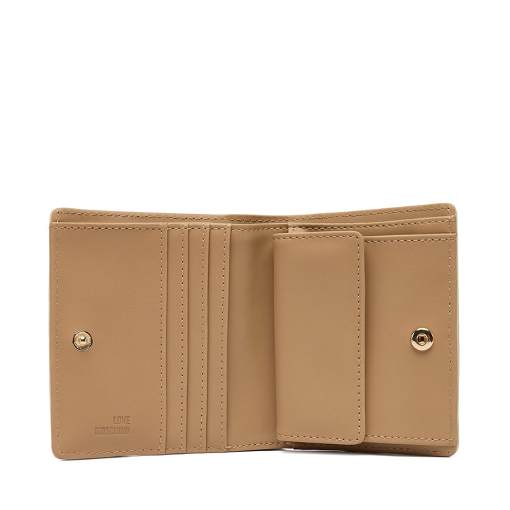 Portofel dama, Love Moschino, piele ecologica, bej, One Size INTL