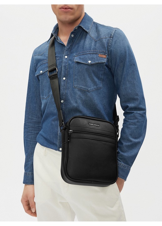 Férfi táska, Gino Rossi, fekete, One Size INTL