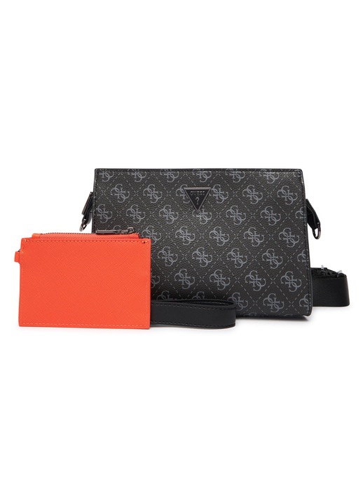 Férfi táska, Guess, fekete, One Size INTL, levehető vállpánttal és fogantyúkkal