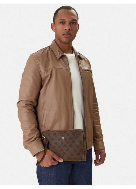 Férfi táska, Guess, ökológiai, barna, One Size INTL