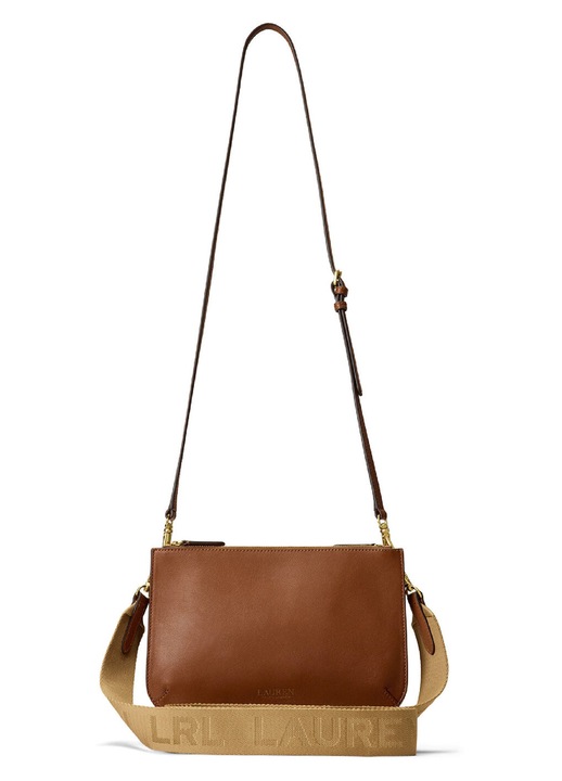 Geanta dama, Lauren Ralph Lauren, piele naturala, maro, One Size INTL