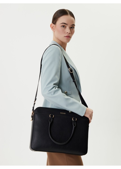 Női laptoptáska, Liu Jo, ökológiai bőr, fekete, One Size INTL