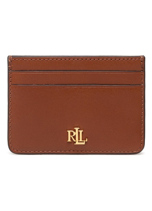 Női hitelkártyatartó, Lauren Ralph Lauren, valódi bőr, barna, One Size INTL
