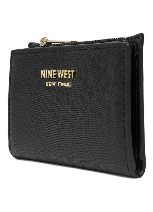 Etui pentru carduri, Nine West, piele ecologica, negru, One Size INTL