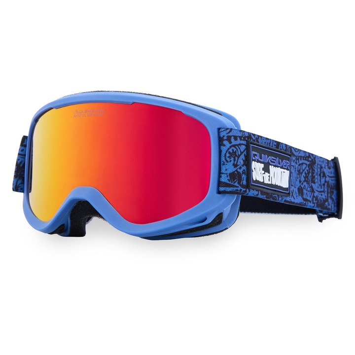 Ochelari sport Quiksilver, Chlopiec, rosu, albastru, One Size INTL