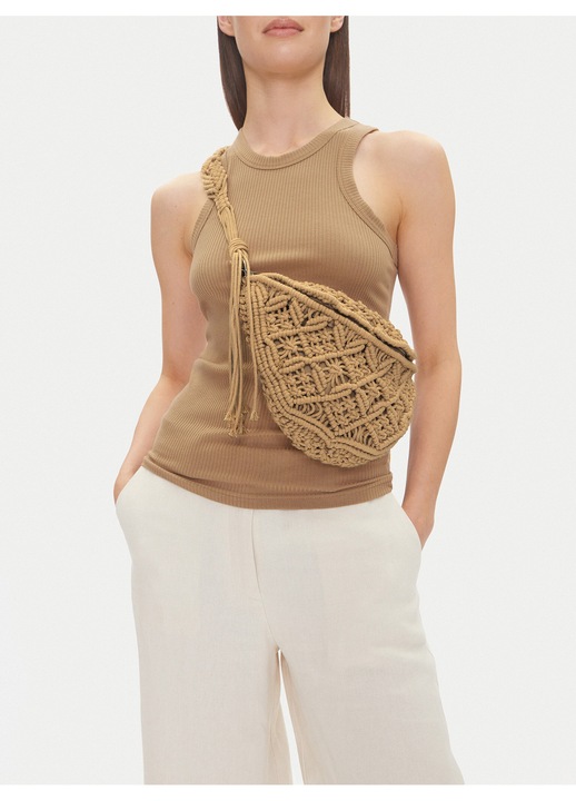 Női táska, Deezee, szövet, barna, One Size INTL