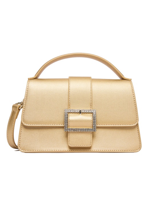 Női táska, Nine West, szövet, arany, One Size INTL, porzsákkal ellátott készlet