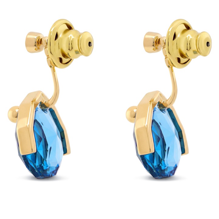 Cercei dama, Swarovski, albastru, One Size INTL