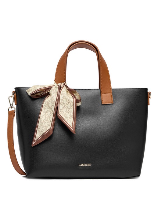 Női táska, Lasocki, fekete, One Size INTL, szett extra táskával