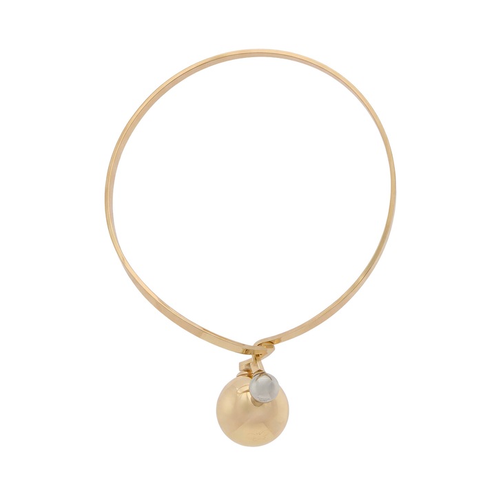 Colier dama, Weekend Max Mara, plastic, auriu, One Size INTL