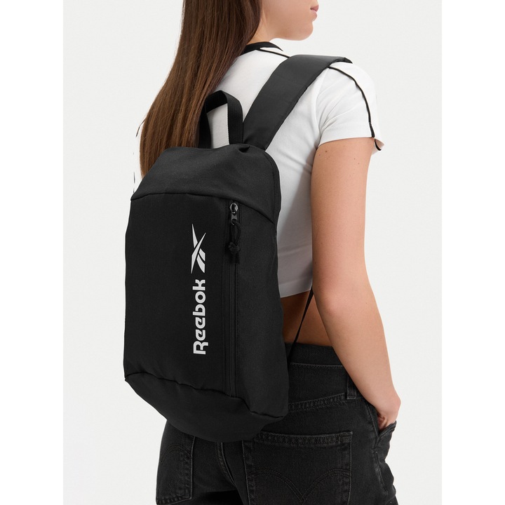 Rucsac Reebok, negru, One Size INTL, material textil, design modern