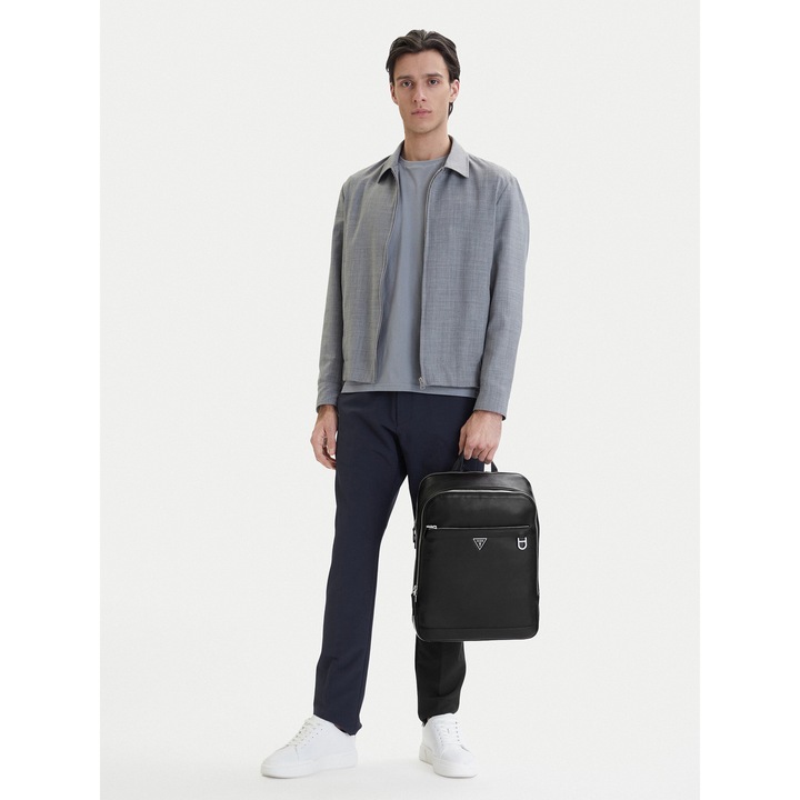 Rucsac Guess, negru, piele naturala, One Size INTL