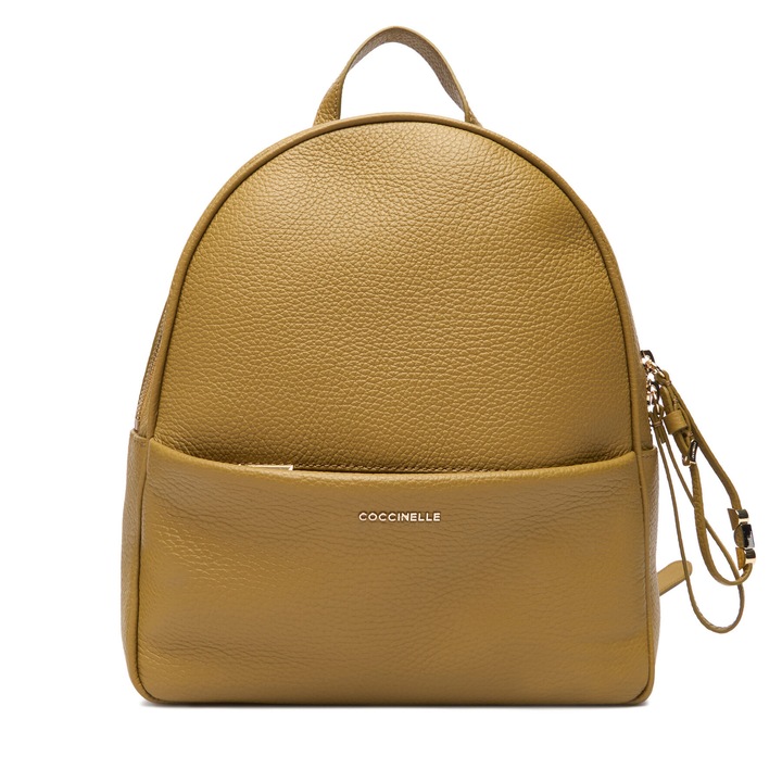 Rucsac dama, Coccinelle, piele naturala, verde, One Size INTL