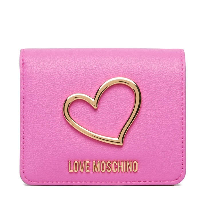 Portofel pentru femei, Love Moschino, piele ecologica, roz, One Size